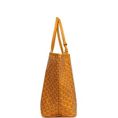 goyard Goyard Goyardine Yellow Hand Painted "Butterfly" Saint Louis PM Tote Palladium Hardware | Thumbnail 3 goyard Goyard Goyardine Yellow Hand Painted "Butterfly" Saint Louis PM Tote Palladium Hardware | Thumbnail 3