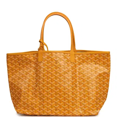 goyard Goyard Goyardine Yellow Hand Painted "Butterfly" Saint Louis PM Tote Palladium Hardware | Thumbnail 4 goyard Goyard Goyardine Yellow Hand Painted "Butterfly" Saint Louis PM Tote Palladium Hardware | Thumbnail 4