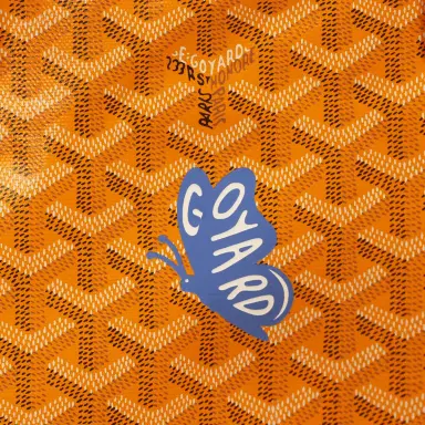 goyard Goyard Goyardine Yellow Hand Painted "Butterfly" Saint Louis PM Tote Palladium Hardware | Thumbnail 9 goyard Goyard Goyardine Yellow Hand Painted "Butterfly" Saint Louis PM Tote Palladium Hardware | Thumbnail 9