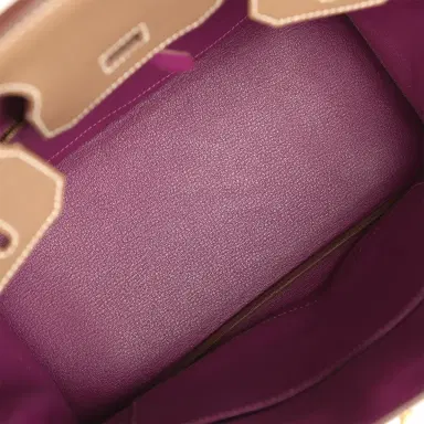 HERMÈS Hermes Special Order (HSS) Birkin 30 Etoupe, Anemone Togo Brushed Gold Hardware | Thumbnail 8 HERMÈS Hermes Special Order (HSS) Birkin 30 Etoupe, Anemone Togo Brushed Gold Hardware | Thumbnail 8