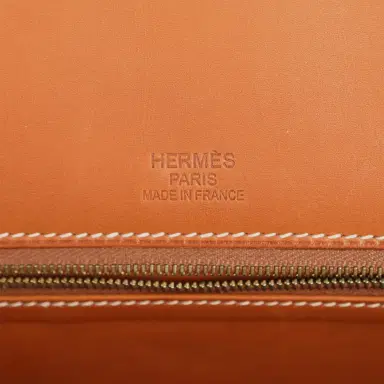 HERMÈS Pre-owned Hermes Birkin 35 Flag Fauve Barenia, Ecru-Black Toile, Bleu Orage Toile Canvas Permabrass Hardware | Thumbnail 8 HERMÈS Pre-owned Hermes Birkin 35 Flag Fauve Barenia, Ecru-Black Toile, Bleu Orage Toile Canvas Permabrass Hardware | Thumbnail 8