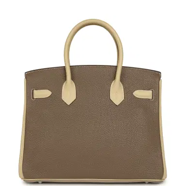 Madison Avenue Couture Pre-owned Hermes Special Order (HSS) Birkin 30 Gris Tourterelle, Etoupe, Parchemin Togo Palladium Hardware | Thumbnail 4 Madison Avenue Couture Pre-owned Hermes Special Order (HSS) Birkin 30 Gris Tourterelle, Etoupe, Parchemin Togo Palladium Hardware | Thumbnail 4