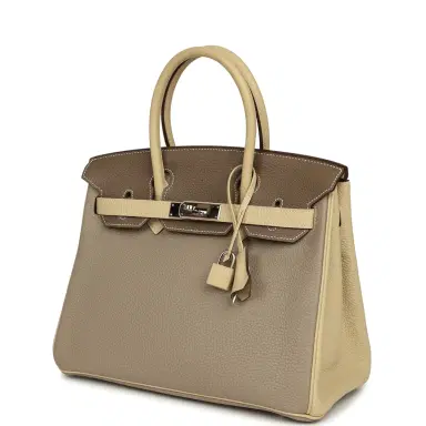 Madison Avenue Couture Pre-owned Hermes Special Order (HSS) Birkin 30 Gris Tourterelle, Etoupe, Parchemin Togo Palladium Hardware | Thumbnail 5 Madison Avenue Couture Pre-owned Hermes Special Order (HSS) Birkin 30 Gris Tourterelle, Etoupe, Parchemin Togo Palladium Hardware | Thumbnail 5