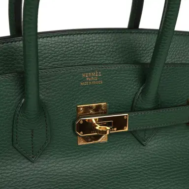 HERMÈS Vintage Hermes Birkin 35 Vert Anglais Ardennes Gold Hardware | Thumbnail 7 HERMÈS Vintage Hermes Birkin 35 Vert Anglais Ardennes Gold Hardware | Thumbnail 7
