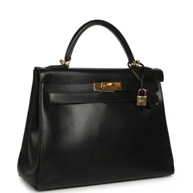 HERMÈS Vintage Hermes Kelly Retourne 32 Black Box Gold Hardware | Thumbnail 2 HERMÈS Vintage Hermes Kelly Retourne 32 Black Box Gold Hardware | Thumbnail 2
