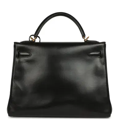 HERMÈS Vintage Hermes Kelly Retourne 32 Black Box Gold Hardware | Thumbnail 4 HERMÈS Vintage Hermes Kelly Retourne 32 Black Box Gold Hardware | Thumbnail 4