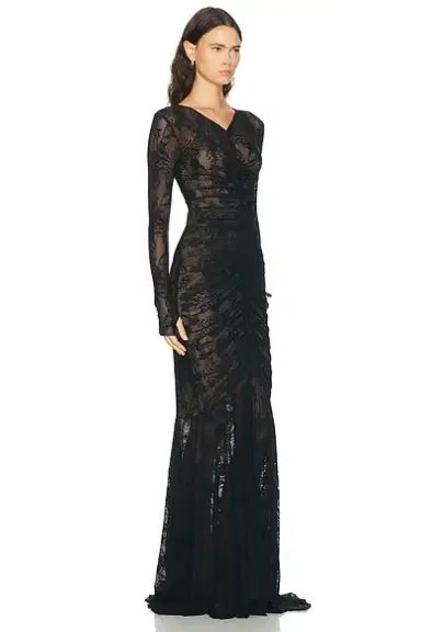 Norma Kamali Shirred Front Fishtail Gown | Thumbnail 2 Norma Kamali Shirred Front Fishtail Gown | Thumbnail 2