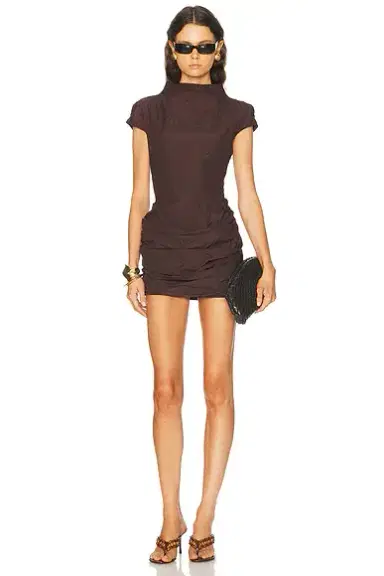 Magda Butrym Short Sleeve Mini Dress | Thumbnail 1 Magda Butrym Short Sleeve Mini Dress | Thumbnail 1