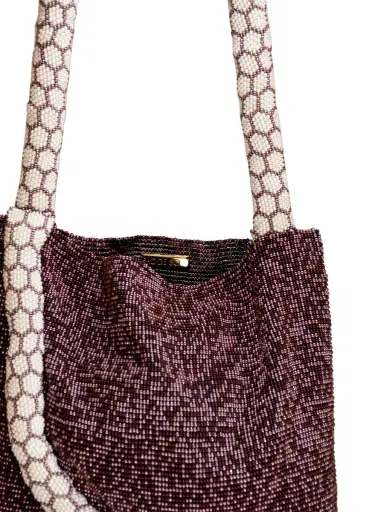 SAC DE SOUL Burgundy and Cream Large Serpent Bag | Thumbnail 4 SAC DE SOUL Burgundy and Cream Large Serpent Bag | Thumbnail 4