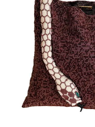 SAC DE SOUL Burgundy and Cream Large Serpent Bag | Thumbnail 5 SAC DE SOUL Burgundy and Cream Large Serpent Bag | Thumbnail 5