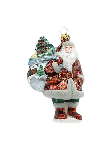 Christopher Radko European Santa Woodland Noel Glass Ornament | Thumbnail 1 Christopher Radko European Santa Woodland Noel Glass Ornament | Thumbnail 1