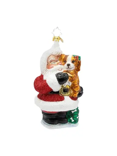 Christopher Radko Whimsical Santa Jolly & Pawsome Ornament | Thumbnail 1 Christopher Radko Whimsical Santa Jolly & Pawsome Ornament | Thumbnail 1