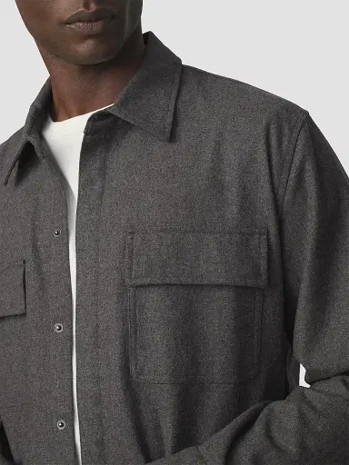 Joe's Jeans Men's Pocket Flannel Overshirt - Grey - Size XXL | Thumbnail 5 Joe's Jeans Men's Pocket Flannel Overshirt - Grey - Size XXL | Thumbnail 5