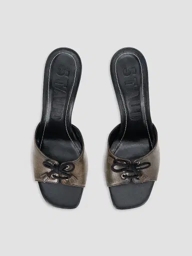 Staud Women's Blake Leather Mule Sandals - Toast Distressed | Thumbnail 4 Staud Women's Blake Leather Mule Sandals - Toast Distressed | Thumbnail 4