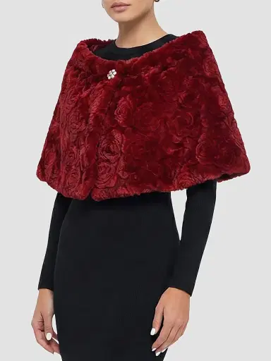 Gorski Women's Select Lamb Rose Cut Capelet | Thumbnail 4 Gorski Women's Select Lamb Rose Cut Capelet | Thumbnail 4