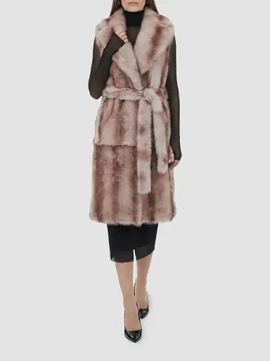 Gorski Women's Toscana Lamb Long Vest, Belt - Size XL | Thumbnail 2 Gorski Women's Toscana Lamb Long Vest, Belt - Size XL | Thumbnail 2