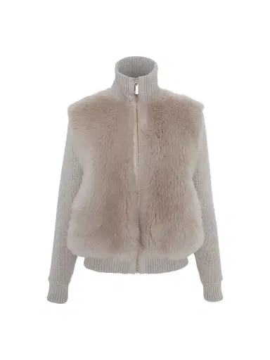 Gorski Women's Wool Blend Quilted Down Coat - Beige - Size Large | Thumbnail 1 Gorski Women's Wool Blend Quilted Down Coat - Beige - Size Large | Thumbnail 1
