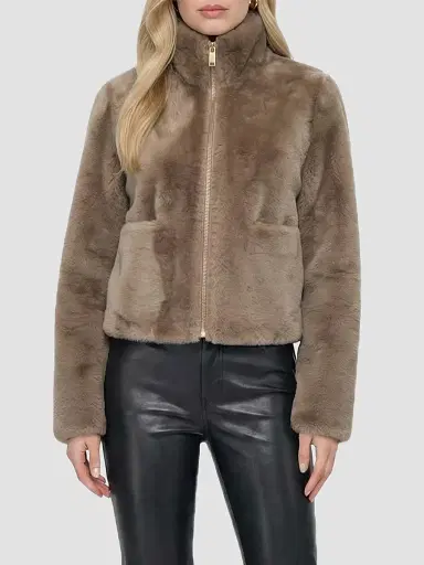 Gorski Women's Merino Shearling Lamb Coat - Caramel | Thumbnail 3 Gorski Women's Merino Shearling Lamb Coat - Caramel | Thumbnail 3