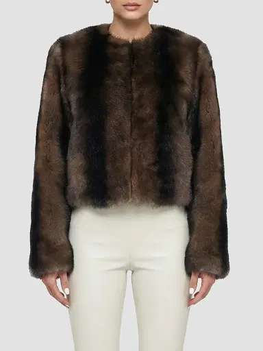 Gorski Women's Toscana Shearling Lamb Collarless Coat - Brown - Size XL | Thumbnail 3 Gorski Women's Toscana Shearling Lamb Collarless Coat - Brown - Size XL | Thumbnail 3