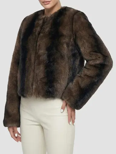 Gorski Women's Toscana Shearling Lamb Collarless Coat - Brown - Size XL | Thumbnail 6 Gorski Women's Toscana Shearling Lamb Collarless Coat - Brown - Size XL | Thumbnail 6