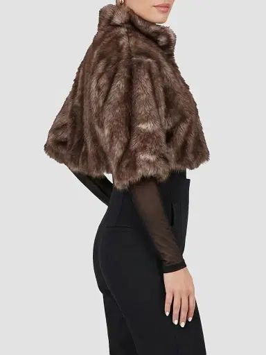 Gorski Women's Select Shearling Lamb Bolero Coat - Brown - Size XL | Thumbnail 4 Gorski Women's Select Shearling Lamb Bolero Coat - Brown - Size XL | Thumbnail 4