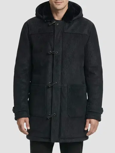 Gorski Men's Embossed Merino Shearling Lamb Jacket - Black | Thumbnail 3 Gorski Men's Embossed Merino Shearling Lamb Jacket - Black | Thumbnail 3