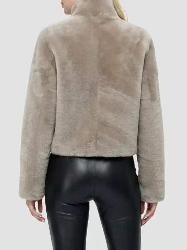 Gorski Women's Merino Shearling Lamb Coat - Sand - Size XL | Thumbnail 5 Gorski Women's Merino Shearling Lamb Coat - Sand - Size XL | Thumbnail 5