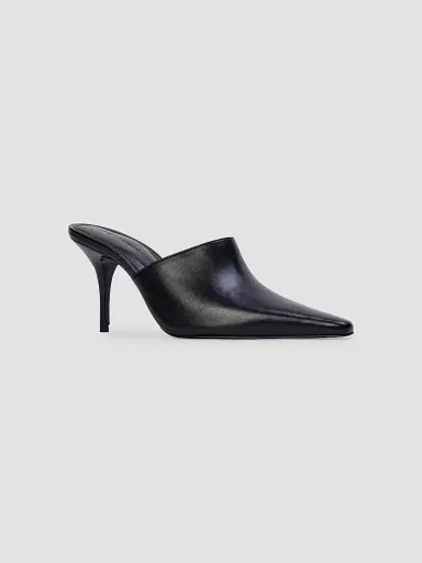 Black Suede Studio Women's Mesa 80MM Mules - Black Leather - Size 12 | Thumbnail 2 Black Suede Studio Women's Mesa 80MM Mules - Black Leather - Size 12 | Thumbnail 2