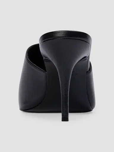Black Suede Studio Women's Mesa 80MM Mules - Black Leather - Size 12 | Thumbnail 3 Black Suede Studio Women's Mesa 80MM Mules - Black Leather - Size 12 | Thumbnail 3