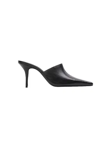 Black Suede Studio Women's Mesa 80MM Mules - Black Leather - Size 12 | Thumbnail 1 Black Suede Studio Women's Mesa 80MM Mules - Black Leather - Size 12 | Thumbnail 1