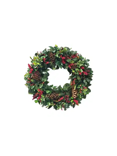 Winward Home Artificial Ilex/Pine Cone Wreath | Thumbnail 1 Winward Home Artificial Ilex/Pine Cone Wreath | Thumbnail 1