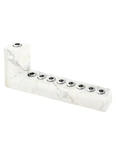 Anna New York Brillante Marble & Stainless Steel Menorah | Thumbnail 1 Anna New York Brillante Marble & Stainless Steel Menorah | Thumbnail 1