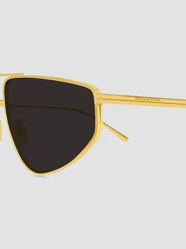 Bottega Veneta Women's Light Ribbon 59MM Geometric Sunglasses - Gold Black | Thumbnail 3 Bottega Veneta Women's Light Ribbon 59MM Geometric Sunglasses - Gold Black | Thumbnail 3