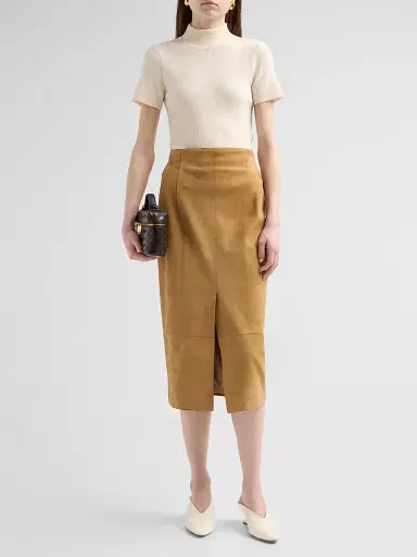 Akris Women's Suede Pencil Skirt | Thumbnail 2 Akris Women's Suede Pencil Skirt | Thumbnail 2