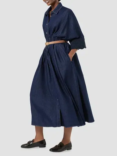 Marina Rinaldi Women's Denim Shirt Dress - Midnight Blue | Thumbnail 2 Marina Rinaldi Women's Denim Shirt Dress - Midnight Blue | Thumbnail 2