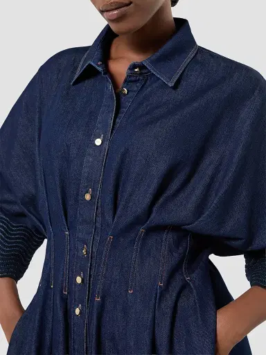 Marina Rinaldi Women's Denim Shirt Dress - Midnight Blue | Thumbnail 5 Marina Rinaldi Women's Denim Shirt Dress - Midnight Blue | Thumbnail 5