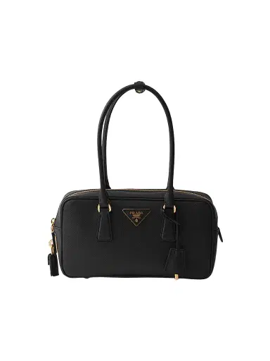 Prada Women's Saffiano Leather Top Handle Bag - Black | Thumbnail 1 Prada Women's Saffiano Leather Top Handle Bag - Black | Thumbnail 1