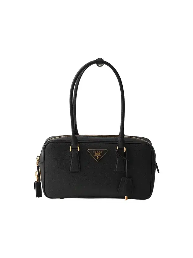Women's Saffiano Leather Top Handle Bag - Black Women's Saffiano Leather Top Handle Bag - Black