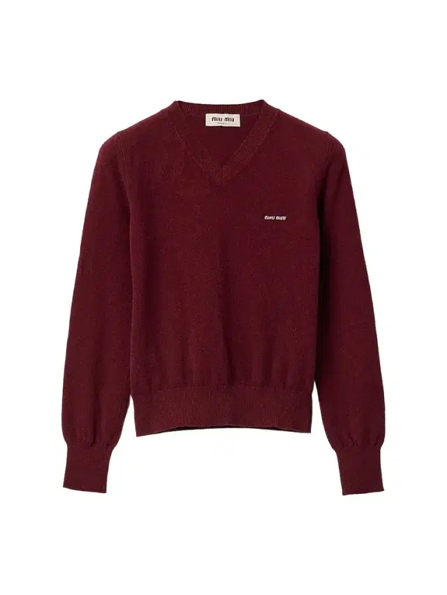 Women's V-Neck Wool Cardigan - Dark Red Women's V-Neck Wool Cardigan - Dark Red