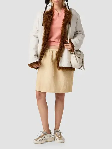 Miu Miu Women's V-Neck Wool Cardigan - Pink | Thumbnail 2 Miu Miu Women's V-Neck Wool Cardigan - Pink | Thumbnail 2