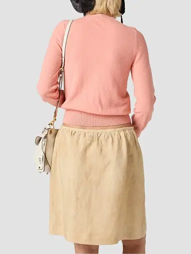 Miu Miu Women's V-Neck Wool Cardigan - Pink | Thumbnail 4 Miu Miu Women's V-Neck Wool Cardigan - Pink | Thumbnail 4