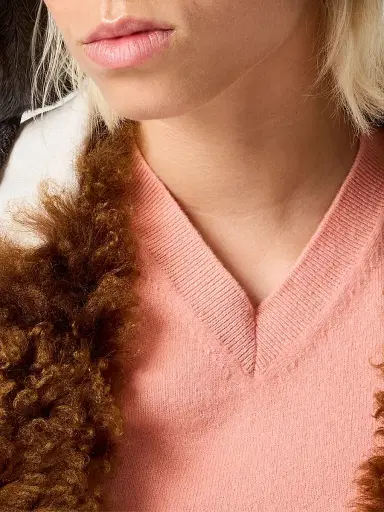 Miu Miu Women's V-Neck Wool Cardigan - Pink | Thumbnail 6 Miu Miu Women's V-Neck Wool Cardigan - Pink | Thumbnail 6
