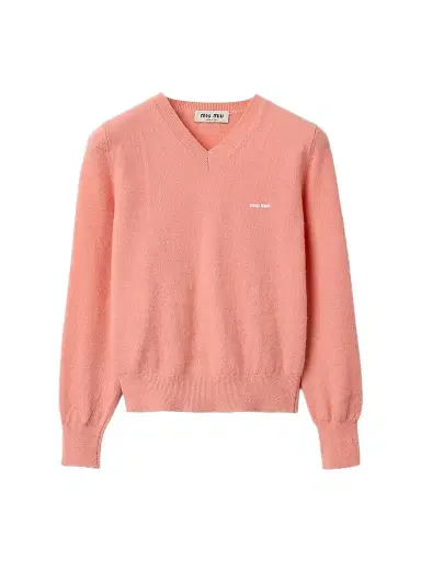 Miu Miu Women's V-Neck Wool Cardigan - Pink | Thumbnail 1 Miu Miu Women's V-Neck Wool Cardigan - Pink | Thumbnail 1