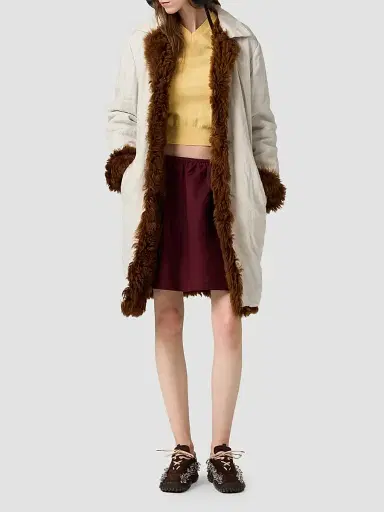 Miu Miu Women's V-Neck Wool Cardigan - Yellow | Thumbnail 2 Miu Miu Women's V-Neck Wool Cardigan - Yellow | Thumbnail 2