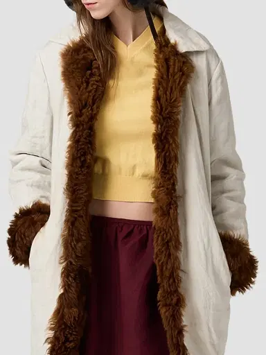 Miu Miu Women's V-Neck Wool Cardigan - Yellow | Thumbnail 3 Miu Miu Women's V-Neck Wool Cardigan - Yellow | Thumbnail 3