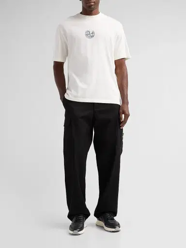 Stone Island Men's Logo Cotton Crewneck T-Shirt - | Thumbnail 2 Stone Island Men's Logo Cotton Crewneck T-Shirt - | Thumbnail 2