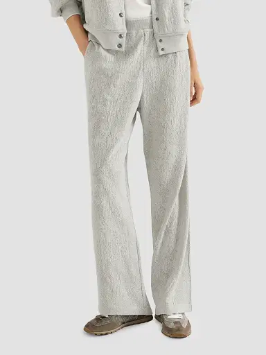 Brunello Cucinelli Women's Lace Flowers Jersey Track Trousers - Light Grey - Size Large | Thumbnail 4 Brunello Cucinelli Women's Lace Flowers Jersey Track Trousers - Light Grey - Size Large | Thumbnail 4