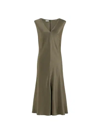 Brunello Cucinelli Women's Satin Cady Flared Dress | Thumbnail 1 Brunello Cucinelli Women's Satin Cady Flared Dress | Thumbnail 1
