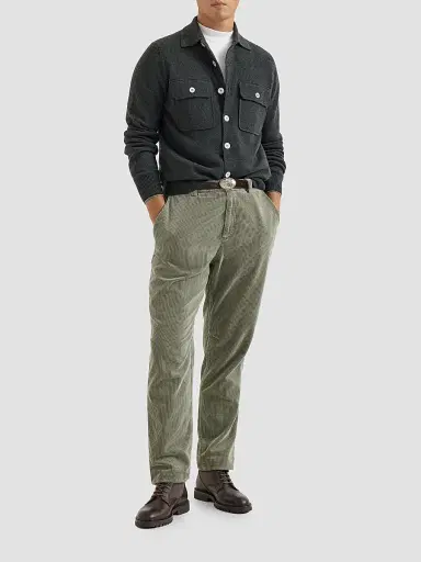 Brunello Cucinelli Men's Garment-Dyed Trousers in Cotton Corduroy | Thumbnail 2 Brunello Cucinelli Men's Garment-Dyed Trousers in Cotton Corduroy | Thumbnail 2