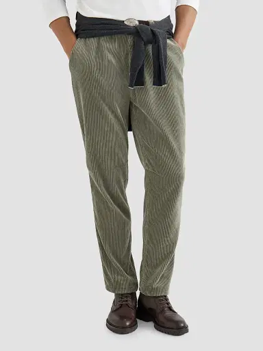 Brunello Cucinelli Men's Garment-Dyed Trousers in Cotton Corduroy | Thumbnail 5 Brunello Cucinelli Men's Garment-Dyed Trousers in Cotton Corduroy | Thumbnail 5